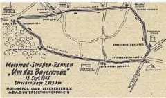  ?? FOTO: ARCHIV REINHOLD BRAUN ?? Der Streckenve­rlauf führte unter anderem an der Gezelinall­ee vorbei, nicht aber um das Bayerkreuz.