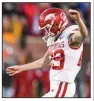  ?? (NWA Democrat-Gazette/ Hank Layton) ?? Cam Little kicked a 46-yard field goal in the third quarter to pull Arkansas within 29-24 of Missouri.