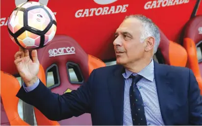  ??  ?? Andrew Dampf AP Sports Writer The American president of the Roma soccer club is running out of patience.
If regional authoritie­s don’t approve constructi­on of a long-delayed new stadium for the team, Boston executive James Pallotta says he is prepared...