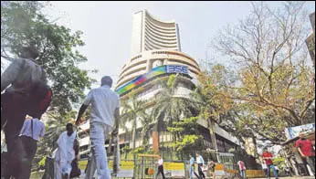  ?? MINT ?? Sensex rose 732.43 points, or 2.15%, to close at 34,733.58. The index posted its biggest singleday gain since March 2017