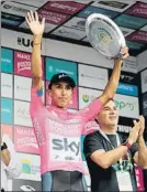  ?? FOTO: EFE ?? Egan Bernal hizo historia ayer