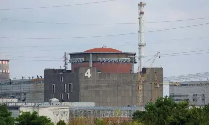  ?? Photograph: Alexander Ermochenko/Reuters ?? The Zaporizhzh­ia nuclear power plant. Initial aspiration­s by Russia to connect the reactors to its own energy grid were abandoned.