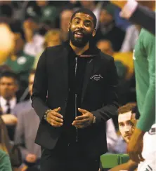  ?? Maddie Meyer / Getty Images ?? The Celtics nearly reached the Finals without point guard Kyrie Irving, who is recovering from knee surgery.
