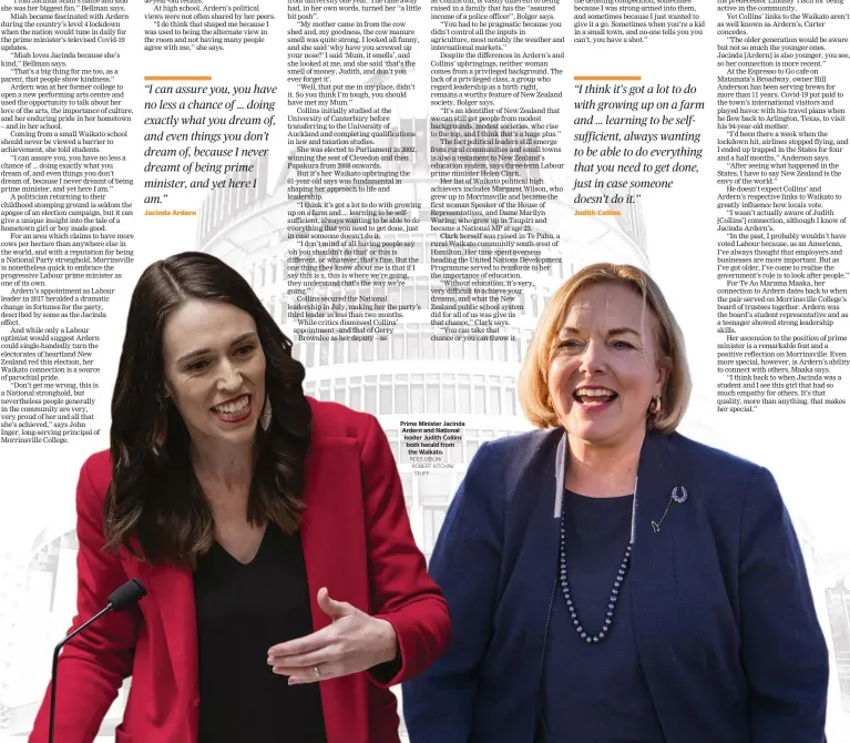  ?? ROSS GIBLIN/ ROBERT KITCHIN/ STUFF ?? Prime Minister Jacinda Ardern and National leader Judith Collins both herald from the Waikato.