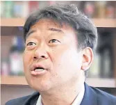  ??  ?? CHALLENGE: ‘Beer can offer joy, happiness and smiles,’ says Asahi’s Haruhiko Matsuba.