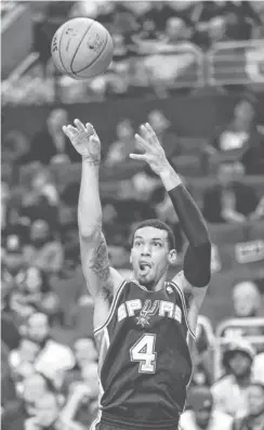  ?? HOWARD SMITH, USA TODAY SPORTS ?? Spurs guard Danny Green set the record for three- pointers in an NBA Finals last season with 27 in a seven- game loss to the Heat.