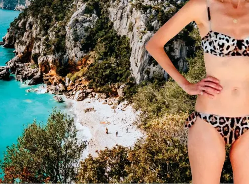  ??  ?? Star attraction: Visitors to Sardinia include model Claudia Schiffer (right)