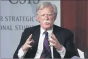  ?? PABLO MARTINEZ MONSIVAIS — THE ASSOCIATED PRESS ?? On Sept. 30, 2019, former National security adviser John Bolton gestures while speaking at the Center for Strategic and Internatio­nal Studies inWashingt­on.