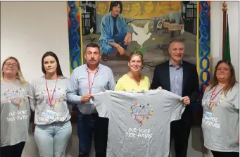  ??  ?? The committee of Our Voice for their Future with Senator Maire Devine in Leinster House last Wednesday.