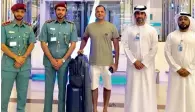  ??  ?? A photo posted by GDRFA on its Instagram account shows the Indian passenger after he was issued a visa on arrival in Dubai.