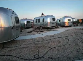  ?? Jon Shapley / Staff photograph­er ?? Airstream trailers litter Boca Chica Village, an unincorpor­ated area that has become an outpost for SpaceX and its employees.