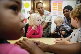  ?? MARCIO JOSE SANCHEZ — THE ASSOCIATED PRESS ?? The COVID-19pandemic took a heavy toll on children facilities. Many closed during the crisis and finding a way to pay workers more and still keep it affordable for working parents is a constant struggle.