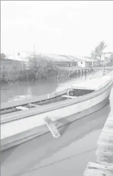  ??  ?? The GRA boat that was found at the Muneshwers Wharf