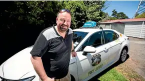  ?? SIMON O’CONNOR/STUFF ?? New Plymouth Taxis chairman Richard Morse is one of the smiling local cabbies in the city – but he says ‘‘rogue’’ drivers travel from outside the region when concerts are on and charge excessive amounts.