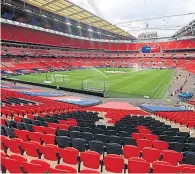  ??  ?? An empty Wembley Stadium