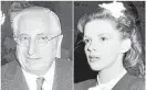  ?? Associated Press file ?? MGM studio head Louis B. Mayer and Judy Garland