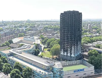  ?? Picture: PA ?? Ruin: A fire broke out at Grenfell Tower in London last June, killing 71 people.
