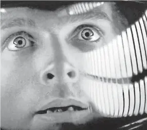  ??  ?? Your eyes may bug like Keir Dullea’s when you see “2001: A Space Odyssey” in IMAX at the Paradiso. MGM / WARNER BROS.