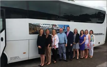  ??  ?? Gillian Griffin, Adare Manor; Ann Shanahan, The Brehon, Killarney; Joyce McElroy, Tourism Ireland; Tom Shanahan, Dromoland Castle; Allan O’ Connor, Killarney Park Hotel; Becky Hargrove, Kerry Convention Bureau; Rachel Walker, The Malton, Killarney;...