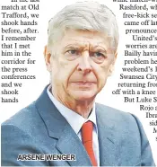  ??  ?? ARSENE WENGER