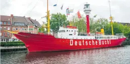  ?? Dpa-BILD: Schuldt ?? In das Emder Museums-Feuerschif­f Amrumbank/Deutsche Bucht waren Löcher gebohrt worden.