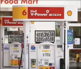  ?? Tyler Sizemore / Hearst Connecticu­t Media ?? Connecticu­t gas prices have risen almost back to the record-setting high in March, according to AAA, while prices for diesel have climbed well over $6 a gallon.