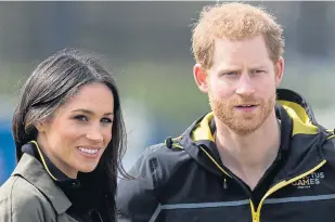  ??  ?? Harry spoke yesterday of his delight that Meghan will join him on royal duties