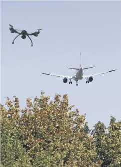  ??  ?? Drone ‘no-fly zones’ around airports are to be extended