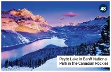  ?? ?? Peyto Lake in Banff National Park in the Canadian Rockies