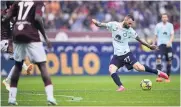  ?? AFP ?? Inter Milan’s Marcelo Brozovic shoots to score against Torino.