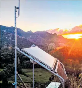  ?? Photo / AONet ?? An AONet rural broadband site serving a valley in Hawke's Bay, and costing about $5000.