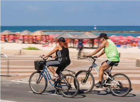  ??  ?? THE TEL AVIV-JAFFA Municipali­ty is looking to more than double the length of dedicated bike lanes, from 140 km to 300 km, by 2025.