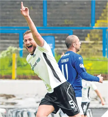  ??  ?? Inverness CT’s Gary Warren shows his delight after netting the winning goal.