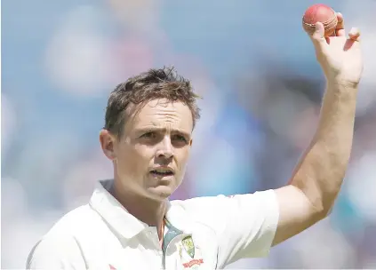  ?? Picture: Reuters ?? DESTRUCTIV­E. Australian spinner Steve O’Keefe dismantled the Indian batting on the second day of the first Test in Pune yesterday.