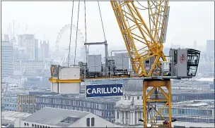  ??  ?? BAD FOR BUSINESS: Carillion’s demise a year ago had a big impact