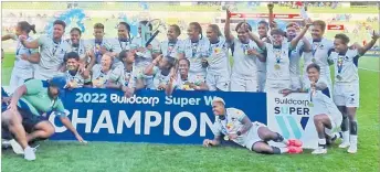  ?? Picture: SUPPLIED ?? We are the champions ... the Fijiana Drua team after the final against New South Wales Waratahs last weekend.