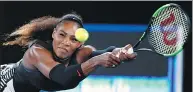  ?? AP FILE ?? Serena Williams will make her comeback from maternity leave at an exhibition event in Abu Dhabi on Saturday.