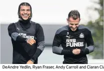  ??  ?? DeAndre Yedlin, Ryan Fraser, Andy Carroll and Ciaran Clark all face fights to earn their places in United’s starting XI