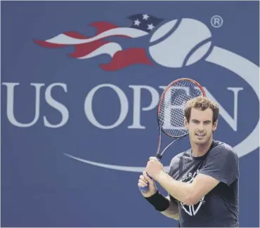  ??  ?? 0 Andy Murray has been practising at Flushing Meadows as hopes grow he will be fit for the US Open.