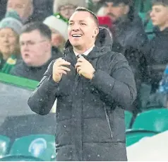  ?? ?? Celtic boss Brendan Rodgers was relieved by victory.