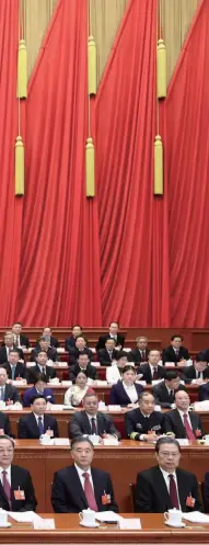  ??  ?? The 13th National People’s Congress held its first session at the Great Hall of the People, Beijing, March 5