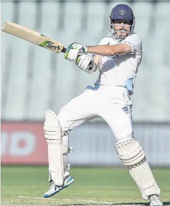  ?? ?? Daniel Hughes bats in the Sheffield Shield match between South Australia and New South Wales | Getty