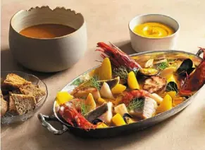  ?? ?? expect to dine on sumptuous, refined meals like royer’s Claudine bouillabai­sse. — Odette