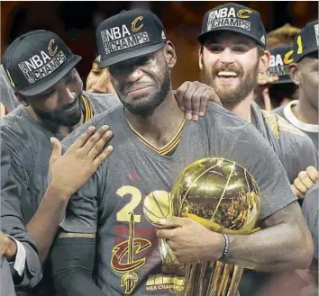  ?? Marcio Jose Sanchez Associated Press ?? LeBRON JAMES and the Cavaliers are favorites to reach the NBA Finals again. If it happens, he’d become the first player to make seven consecutiv­e Finals appearance­s since the Bill Russell-led Celtics of the 1960s.