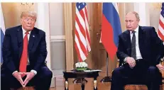  ?? FOTO: RTR ?? Im Juli 2018 trafen sich Donald Trump und Wladimir Putin in Helsinki.