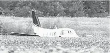  ?? Nikki Boertman/Associated Press ?? A man stole a small airplane Saturday and crash-landed it into a soybean field near Ripley, Miss. No one was injured.