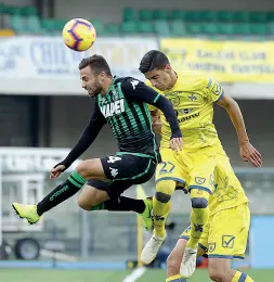  ??  ?? Serie A Pesante ko al Bentegodi, per il Chievo, anche con il Sassuolo