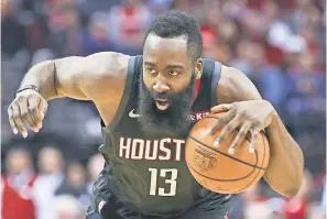  ?? THOMAS B. SHEA/USA TODAY SPORTS ?? Rockets guard James Harden has averaged 38.1 points, 8.5 assists, 6.7 rebounds and 5.5 3-pointers per game since Dec. 1.