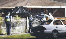  ?? Picture: PETER RISTEVSKI ?? Police at the scene yesterday