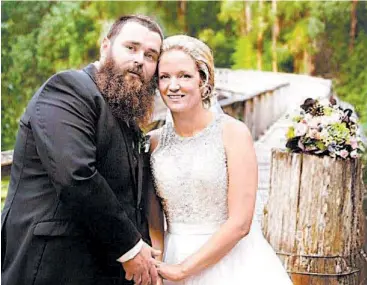  ??  ?? The historic Trestle Bridge at Noojee formed the backdrop of wedding day photograph­y for Stephanie Duncan and Jarrod Williamson, who married at the Outpost Retreat in February.